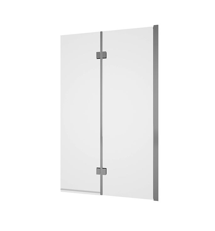 Tissino Messina Double Panel Hinged RH Bath Screen (Rectangular) Chrome [TSI-104-CP]