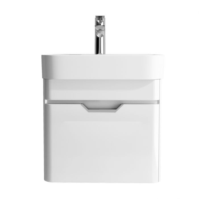 Tissino Loretto Base Unit with Wash Basin 480mm Gloss White (Brassware NOT Included) [TLT-405]