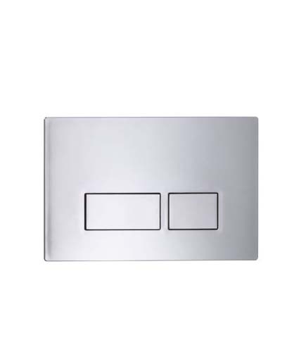 Tavistock TR9010 Square Dual Flush Plate - Chrome