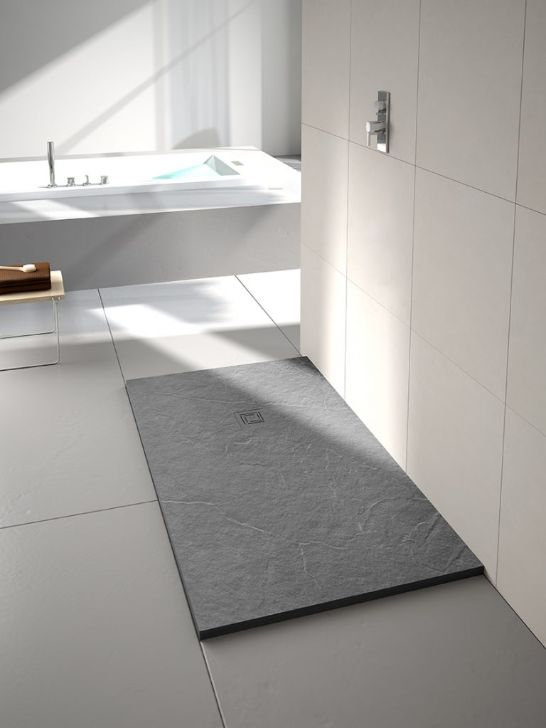 Merlyn Truestone Rectangular Shower Tray 1400x900mm Slate Matt Black [T149RTG]
