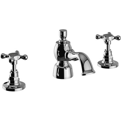 Heritage Trinity 3 Taphole Basin Mixer Chrome [TTRCC06]