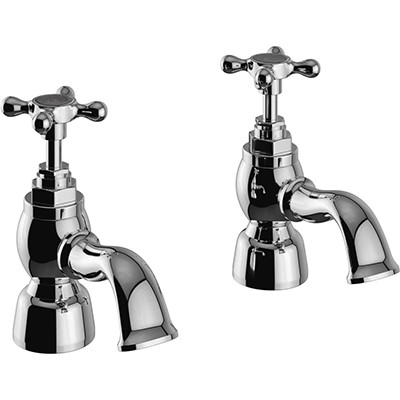 Heritage Trinity Bath Pillar Taps Chrome [TTRCC01]