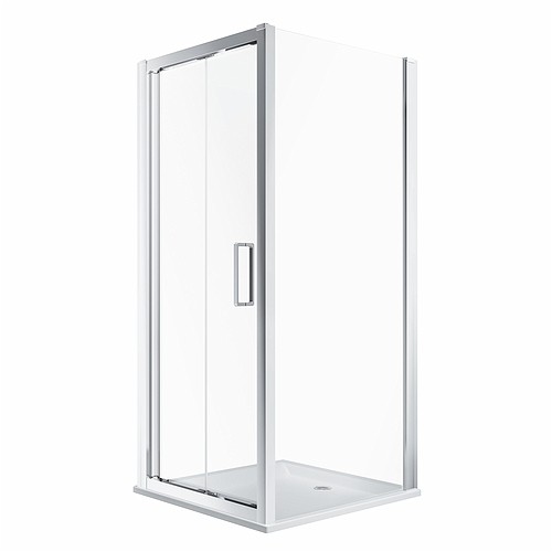 Twyford BJ560.106.00.2 Geo Bi-Fold Shower Door 760mm Left or Right Hand Silver Frame