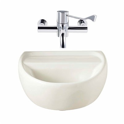 Twyford BJSA4150WH Sola Washbasin No Tap No Overflow 400x345mm