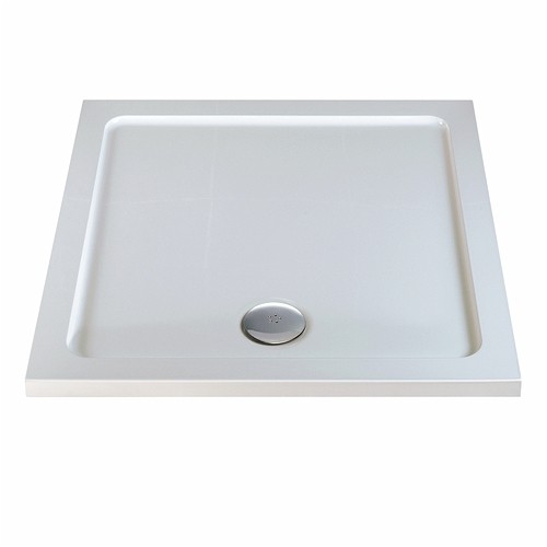 Twyford Flat Top Square Shower Tray 800mm White [BJTR6121WH]