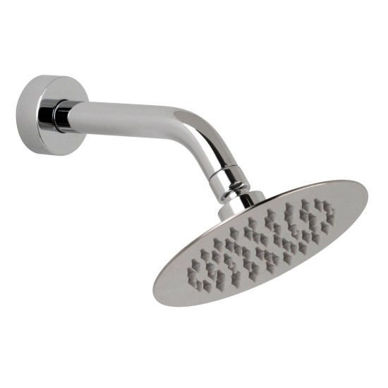 Vado Aquablade Slimline Round Shower Head 150mm (6 inch) with Arm Chrome [AQB-RO/15/SA-C/P]