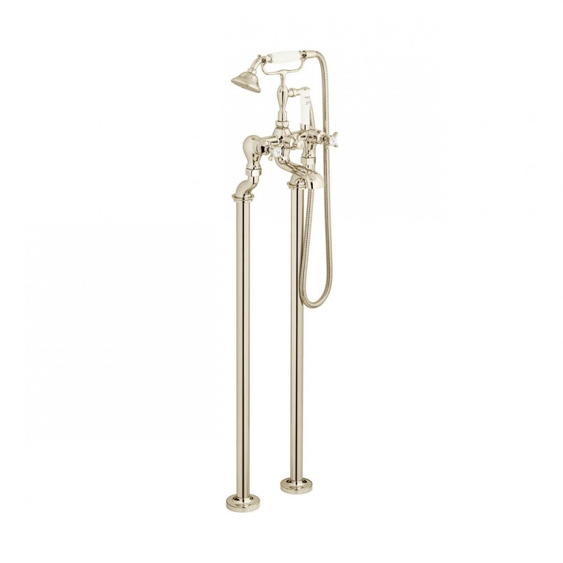 Booth & Co by Vado BC-AXB-133-BN Floor Standing Bath Shower Mixer (Crosshead) Nickel