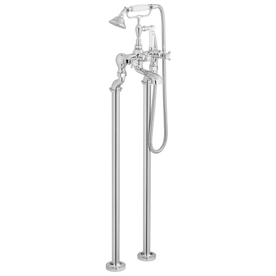 Booth & Co by Vado BC-AXB-133-CP Floor Standing Bath Shower Mixer (Crosshead) Chrome