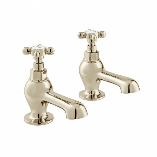 Booth & Co by Vado BC-AXB-136-BN Bath Pillar Taps Nickel