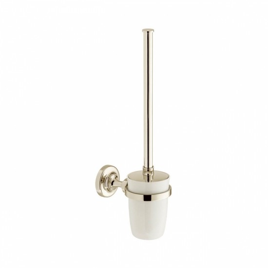 Booth & Co by Vado BC-AXB-188-BN Toilet Brush & Ceramic Holder Nickel