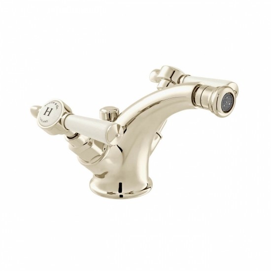 Booth & Co by Vado BC-AXB-210-BN Mono Bidet Mixer with Pop-Up Waste Nickel