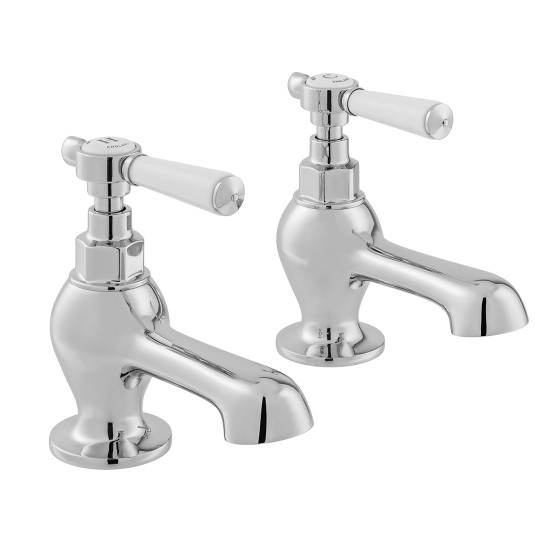 Booth & Co by Vado BC-AXB-236-CP Bath Pillar Taps Chrome