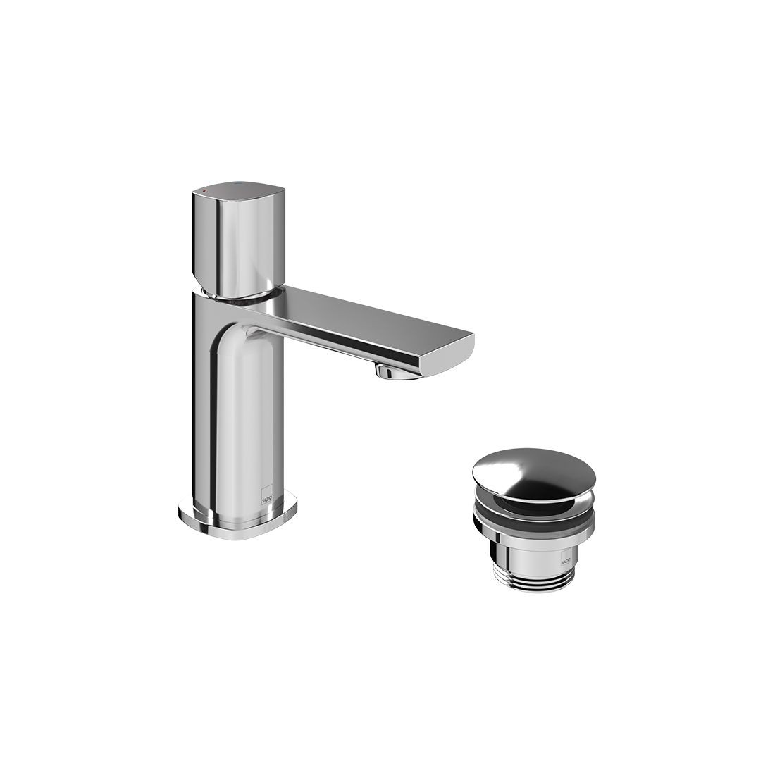 Cameo by Vado Leverless Mini Mono Basin Mixer Tap for Low Pressure System (Single Taphole) with Waste Chrome [CAM-100M/CC-LP-CP]