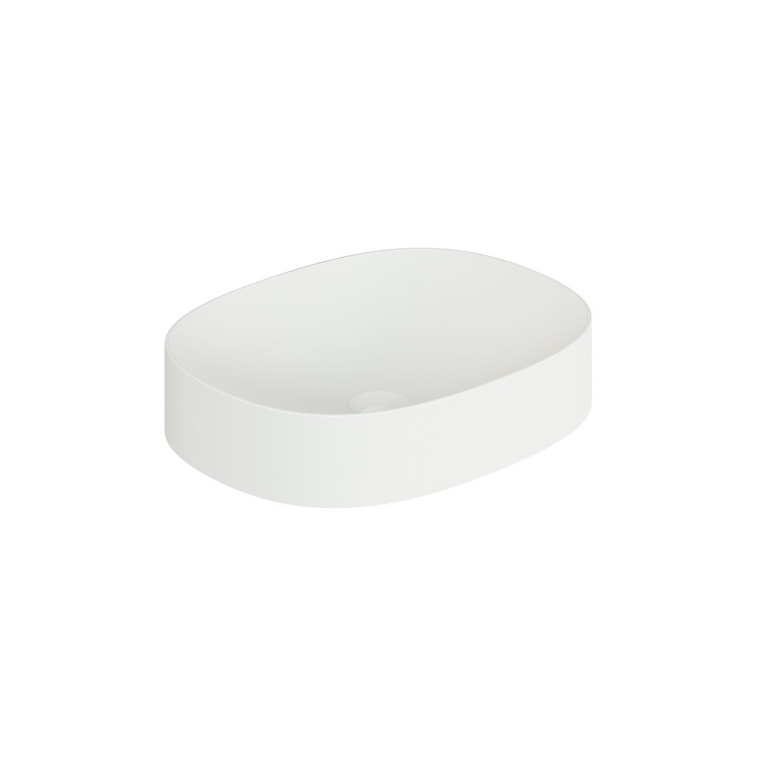 Cameo by Vado Oval Countertop Basin (No Tapholes) Arctic White [CAM-BMOV-AW]