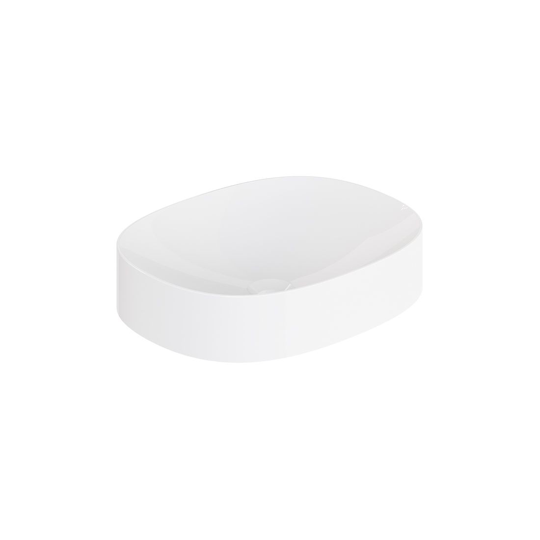 Cameo by Vado Oval Countertop Basin (No Tapholes) Gloss White [CAM-BMOV-GW]