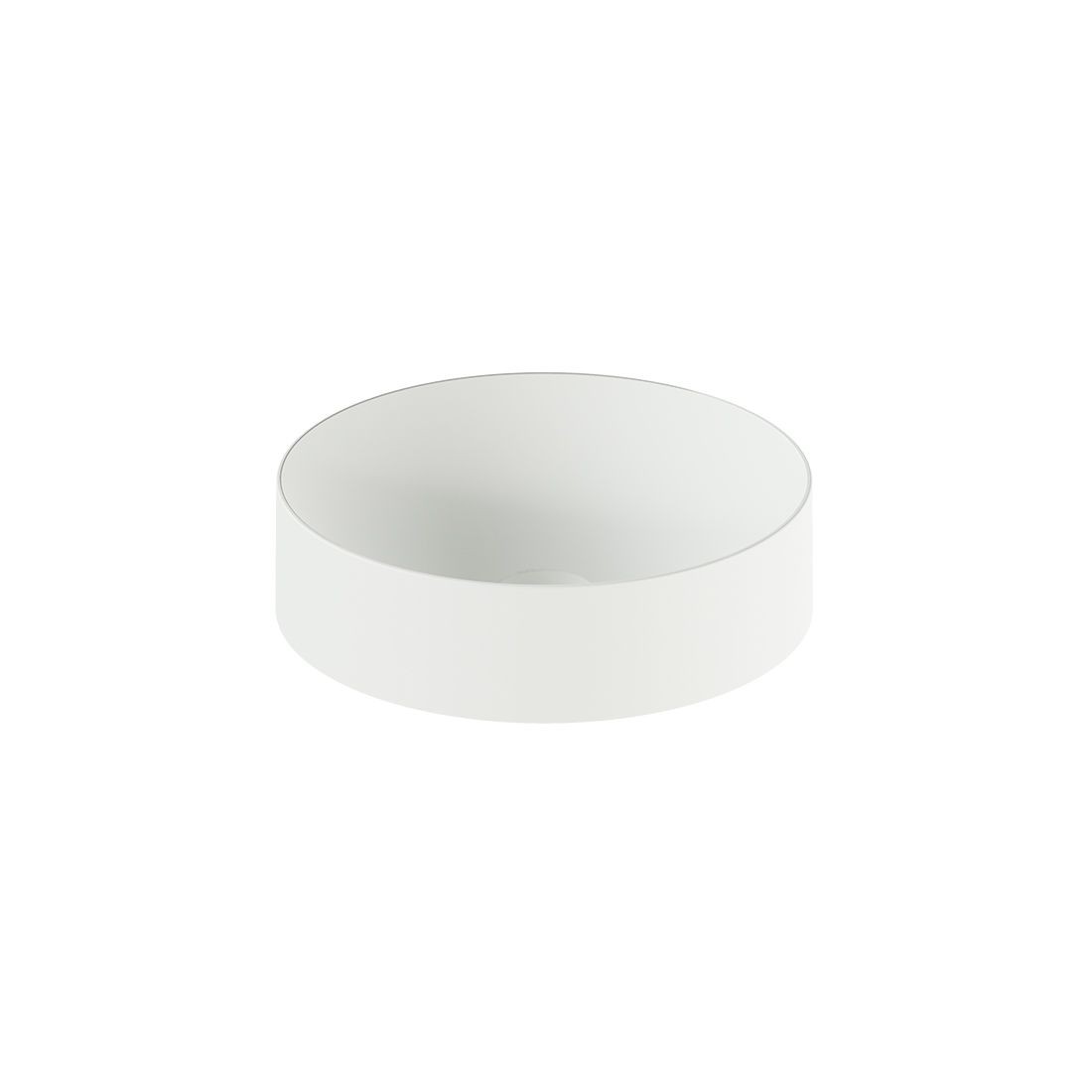 Cameo by Vado Round Countertop Basin (No Tapholes) Arctic White [CAM-BMRO-AW]