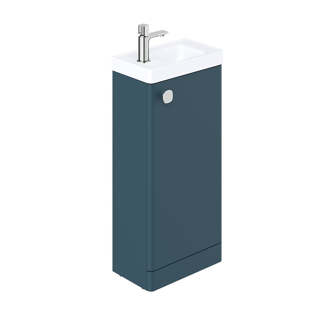 Cameo by Vado Floor Mounted Cloakroom Unit with Reversible Single Door 400mm Atlantic Blue [CAM-F400FM-AB]