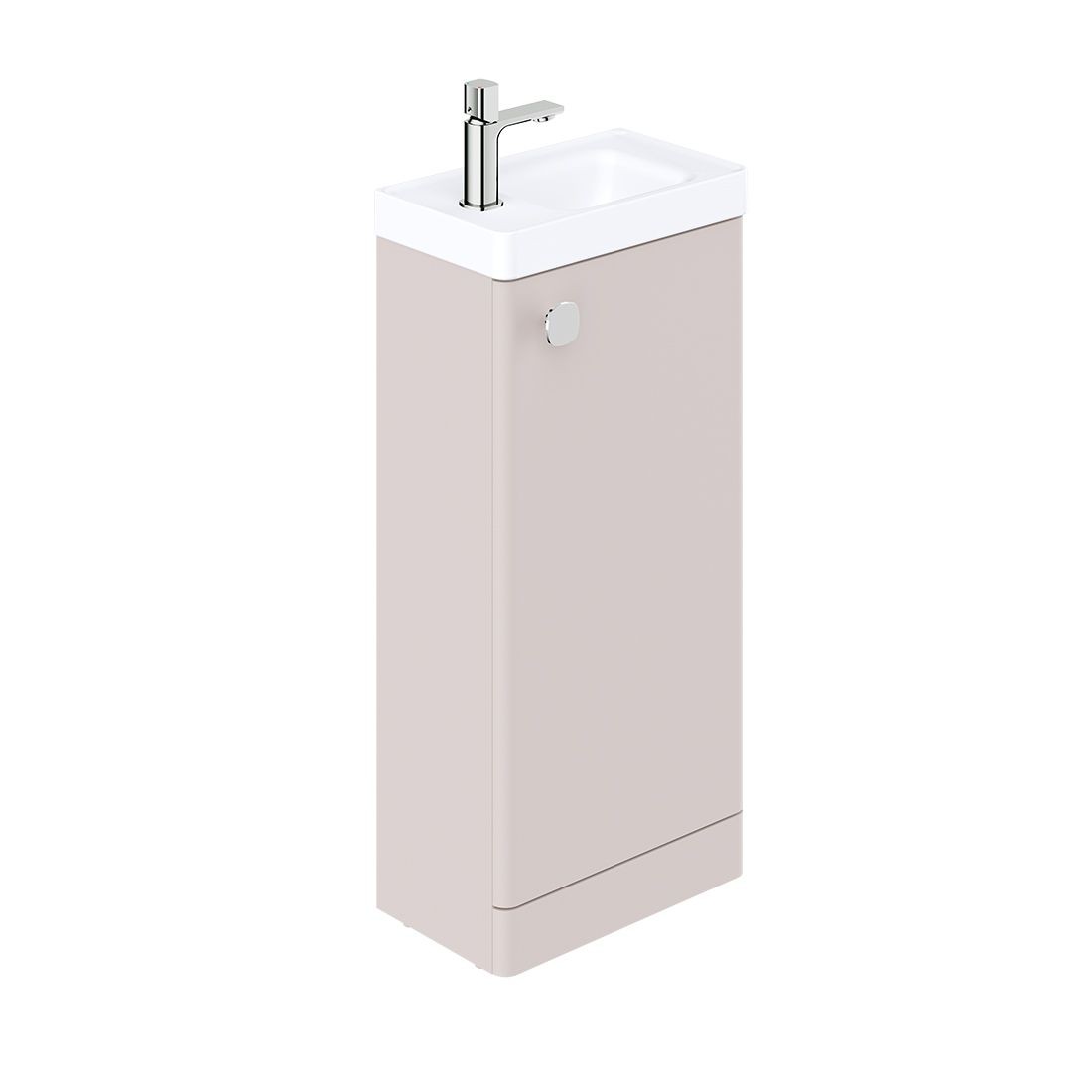 Cameo by Vado Floor Mounted Cloakroom Unit with Reversible Single Door 400mm Pink Clay [CAM-F400FM-PC]