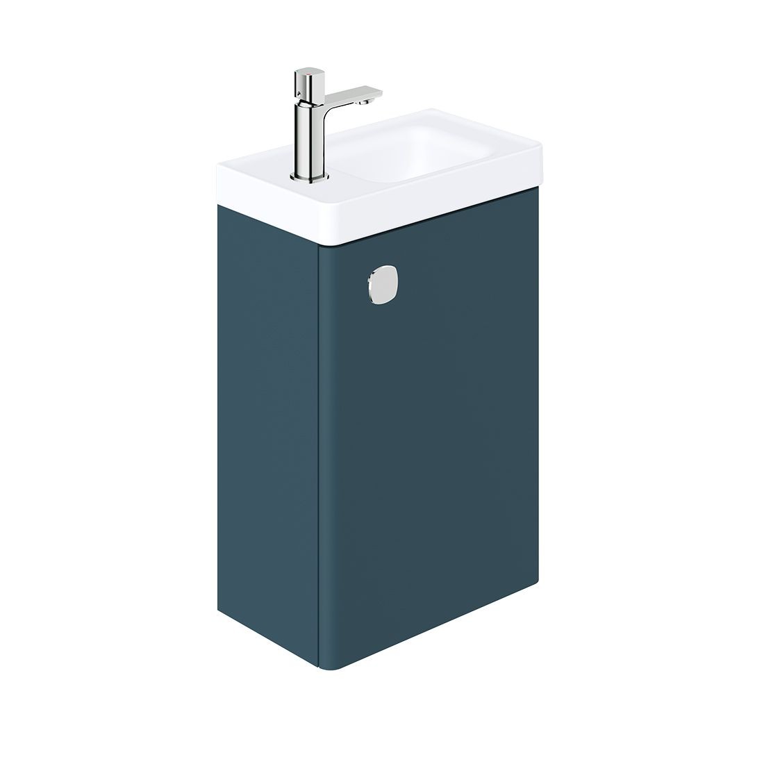 Cameo by Vado Wall Mounted Cloakroom Unit with Reversible Single Door 400mm Atlantic Blue [CAM-F400WH-AB]