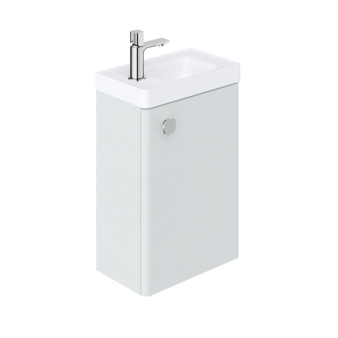 Cameo by Vado Wall Mounted Cloakroom Unit with Reversible Single Door 400mm Arctic White [CAM-F400WH-AW]