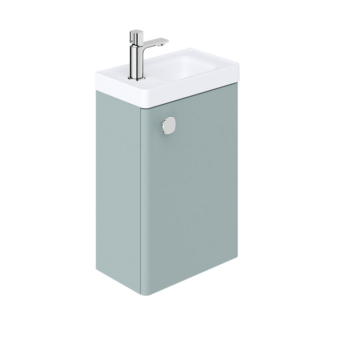 Cameo by Vado Wall Mounted Cloakroom Unit with Reversible Single Door 400mm Cove Blue [CAM-F400WH-CB]