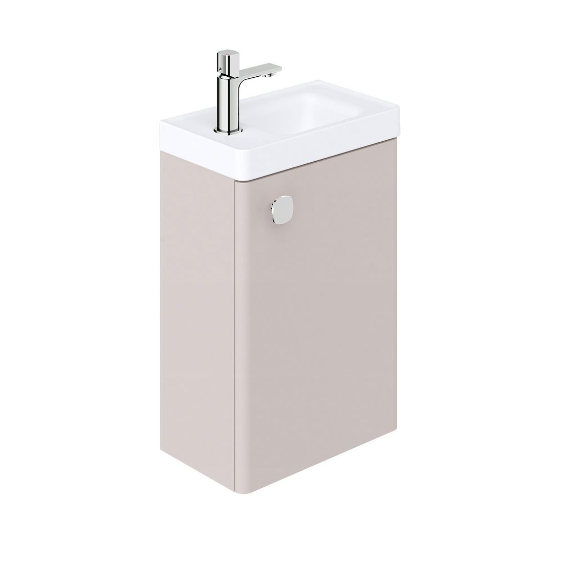 Cameo by Vado Wall Mounted Cloakroom Unit with Reversible Single Door 400mm Pink Clay [CAM-F400WH-PC]