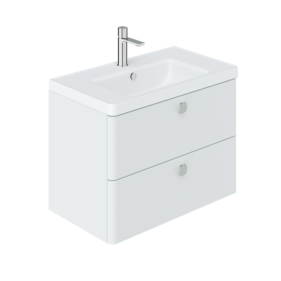 Cameo by Vado Single Basin Vanity Unit with 2 Drawers 800mm Arctic White [CAM-F800-AW]