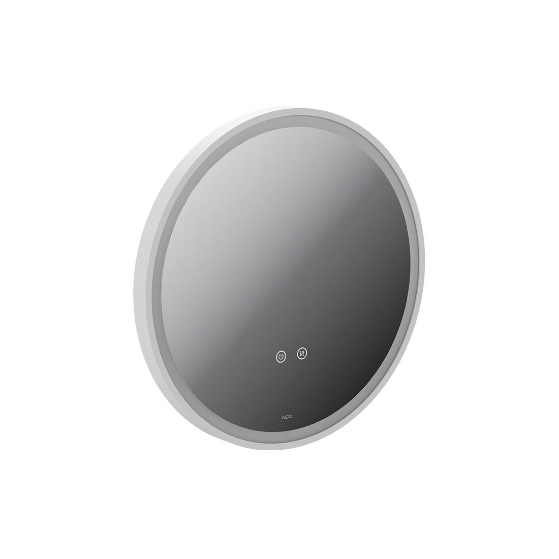 Cameo by Vado Illuminated Mirror (Round) with Demister 500mm Matt White [CAM-M5I-RO-MW]