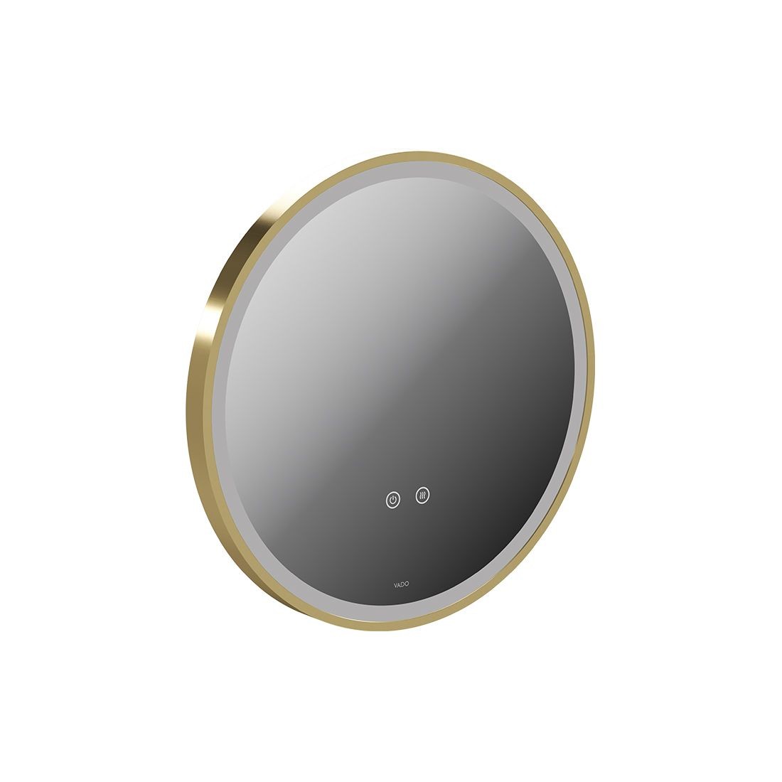 Cameo by Vado Illuminated Mirror (Round) with Demister 500mm Satin Brass [CAM-M5I-RO-SBR]