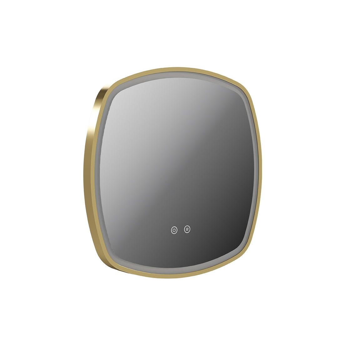 Cameo by Vado Illuminated Mirror (Square) with Demister 500mm Satin Brass [CAM-M5I-SQ-SBR]