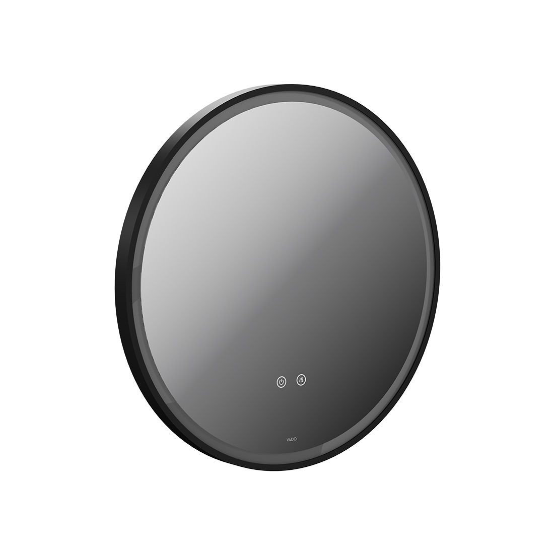 Cameo by Vado Illuminated Mirror (Round) with Demister 600mm Matt Black [CAM-M6I-RO-MB]