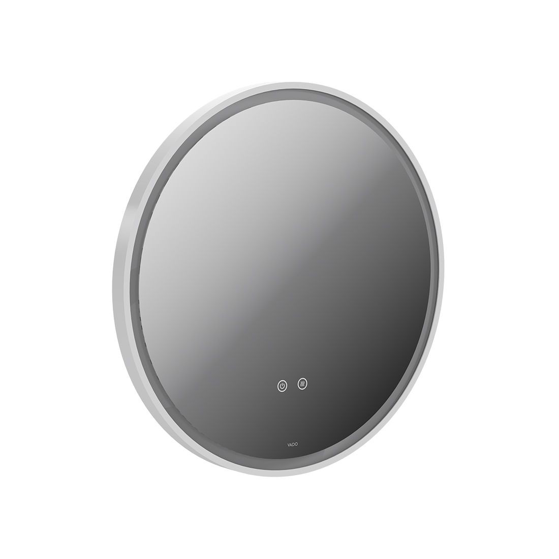 Cameo by Vado Illuminated Mirror (Round) with Demister 600mm Matt White [CAM-M6I-RO-MW]