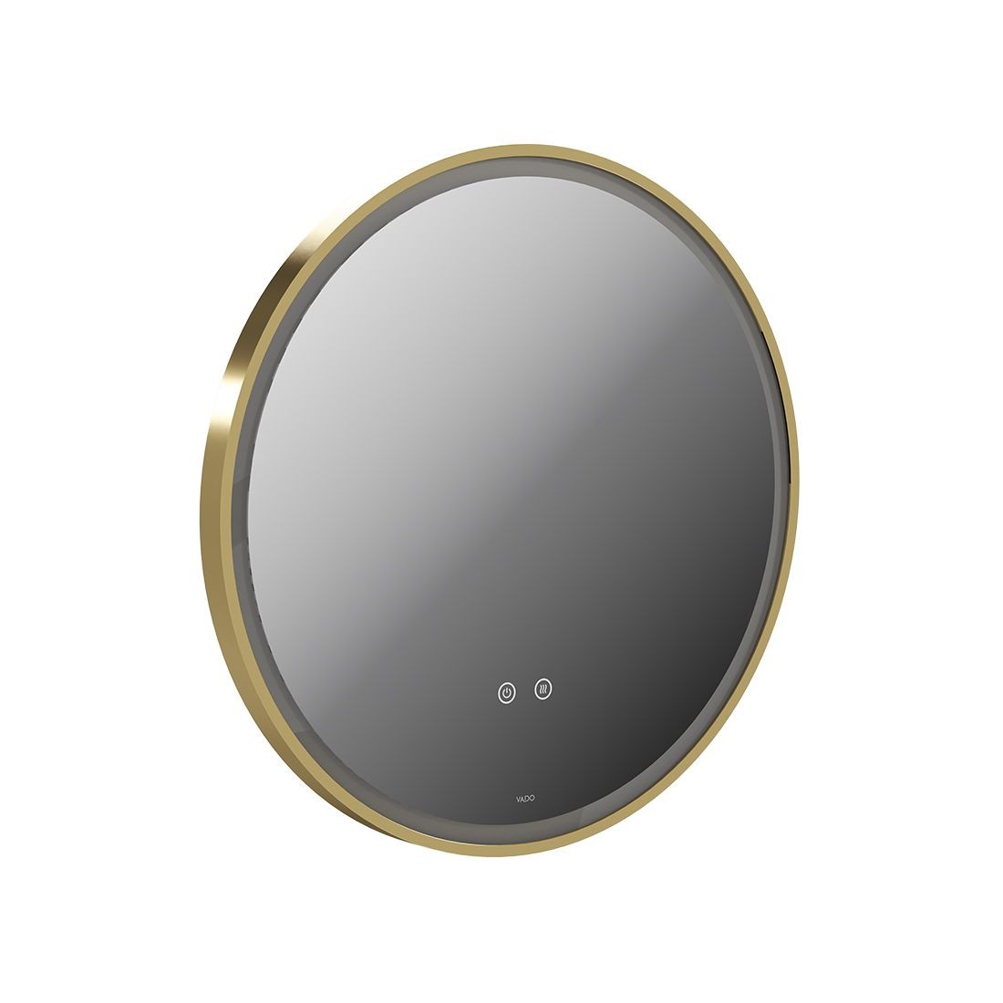 Cameo by Vado Illuminated Mirror (Round) with Demister 600mm Satin Brass [CAM-M6I-RO-SBR]