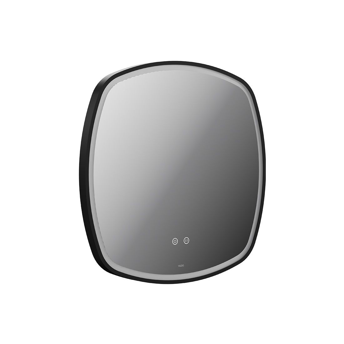 Cameo by Vado Illuminated Mirror (Square) with Demister 600mm Matt Black [CAM-M6I-SQ-MB]