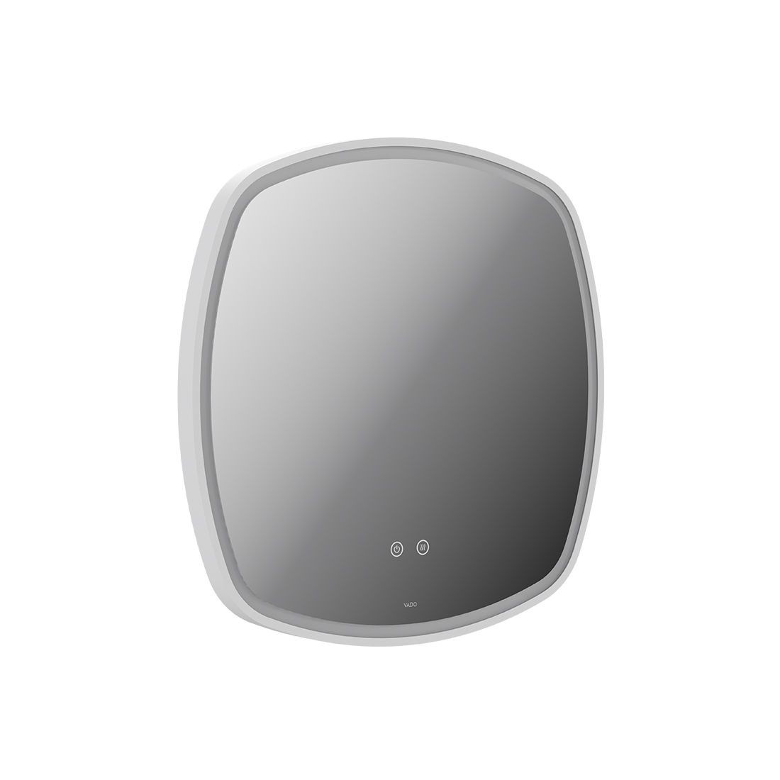 Cameo by Vado Illuminated Mirror (Square) with Demister 600mm Matt White [CAM-M6I-SQ-MW]