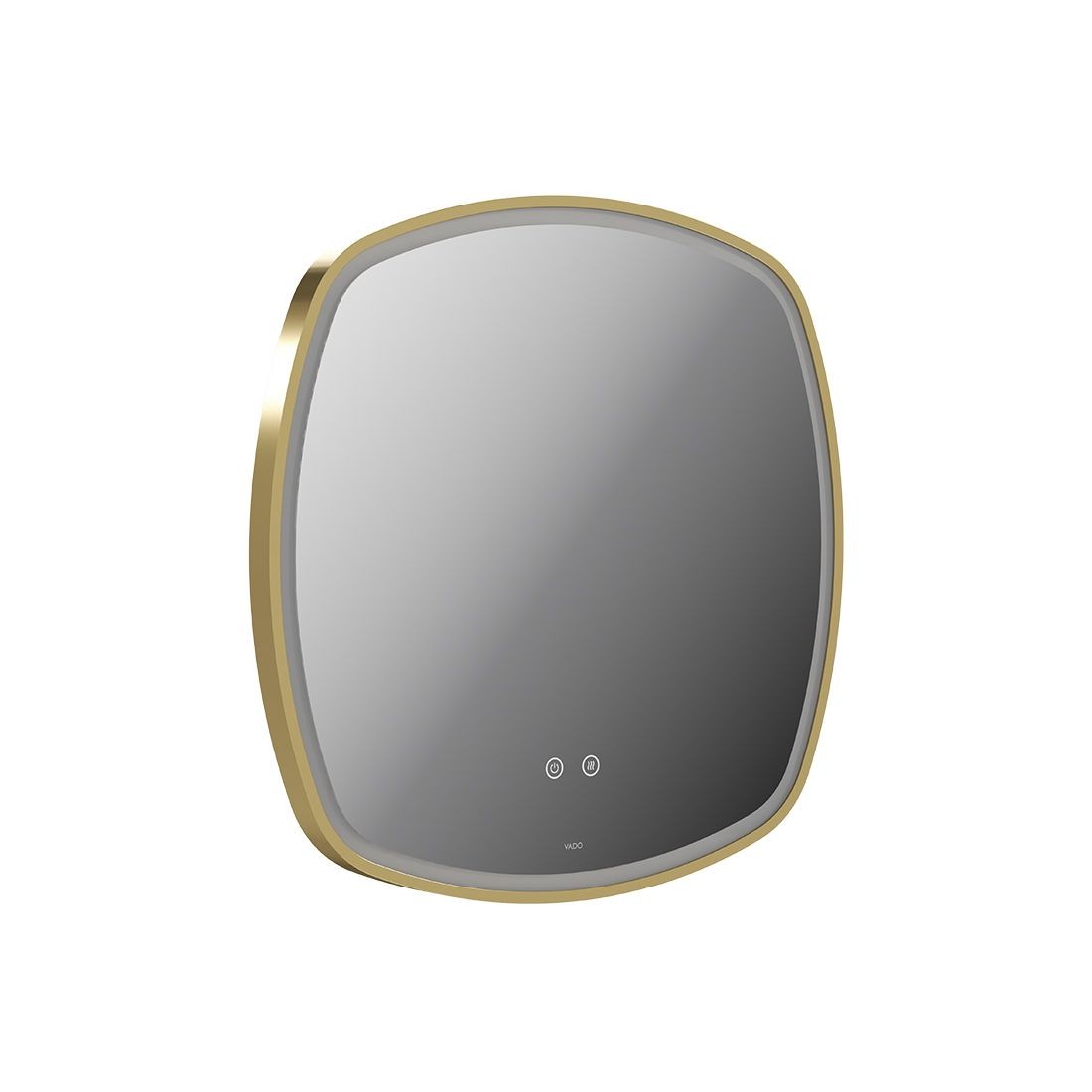 Cameo by Vado Illuminated Mirror (Square) with Demister 600mm Satin Brass [CAM-M6I-SQ-SBR]