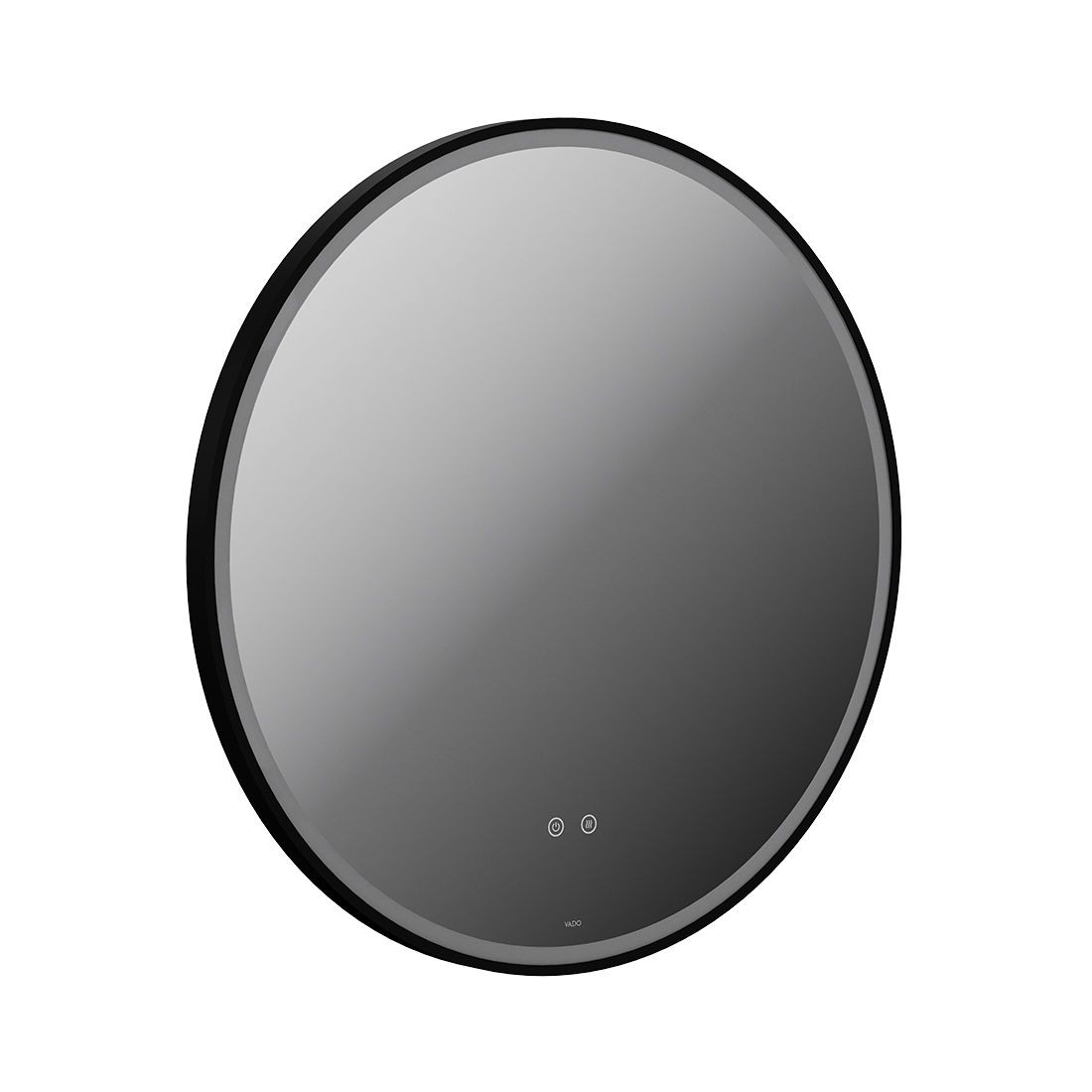 Cameo by Vado Illuminated Mirror (Round) with Demister 800mm Matt Black [CAM-M8I-RO-MB]