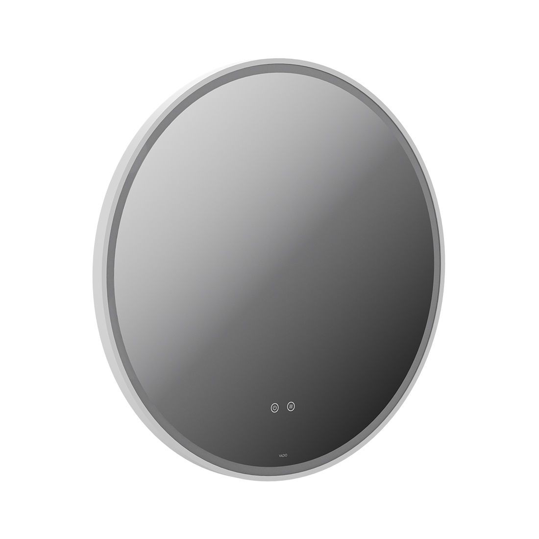 Cameo by Vado Illuminated Mirror (Round) with Demister 800mm Matt White [CAM-M8I-RO-MW]