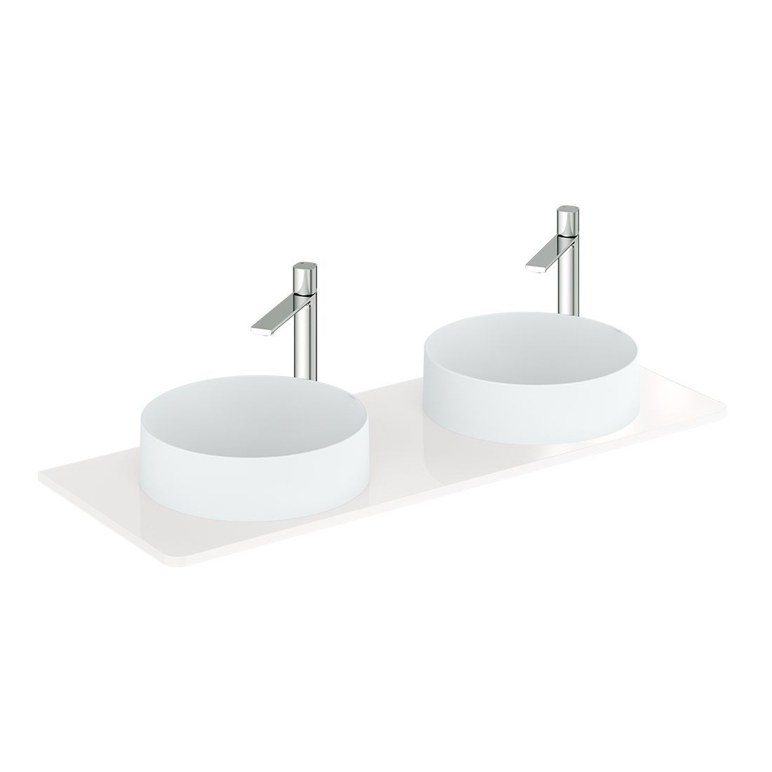 Cameo by Vado Worktop for 1200mm Vanity Unit Gloss White (Basins & Brassware NOT Included) [CAM-WT12-GW]
