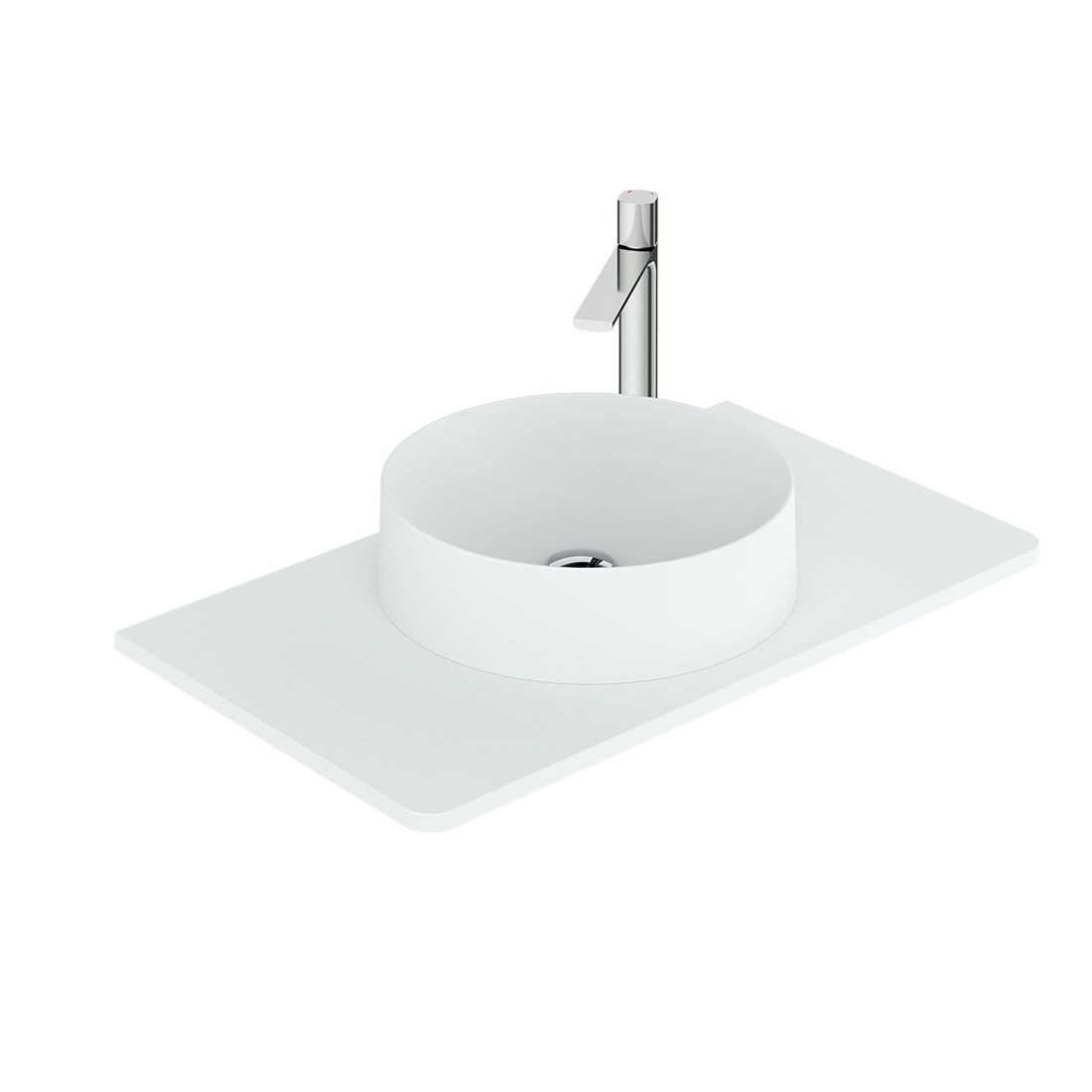 Cameo by Vado Worktop for 800mm Vanity Unit Arctic White (Basin & Brassware NOT Included) [CAM-WT8-AW]