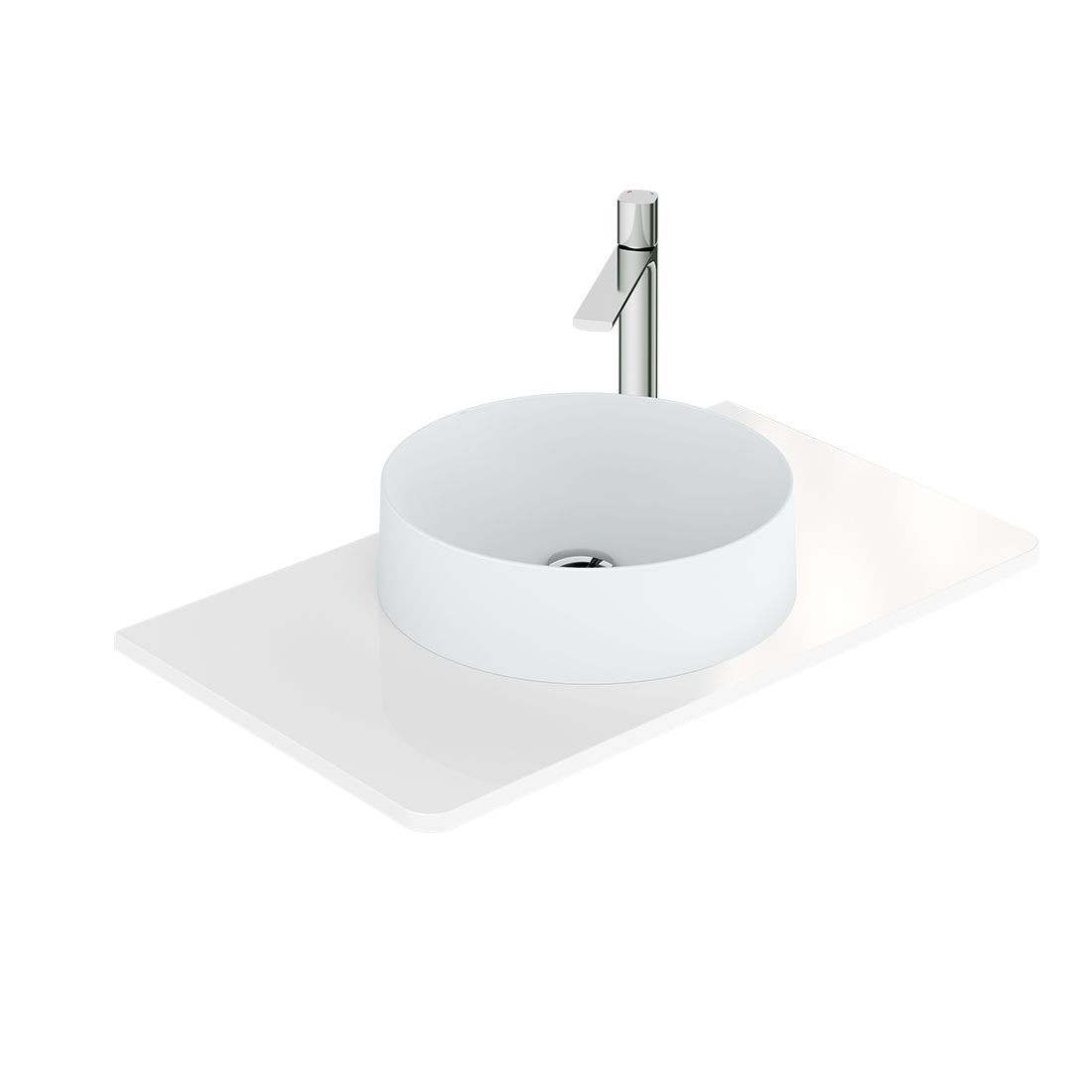 Cameo by Vado Worktop for 800mm Vanity Unit Gloss White (Basin & Brassware NOT Included) [CAM-WT8-GW]