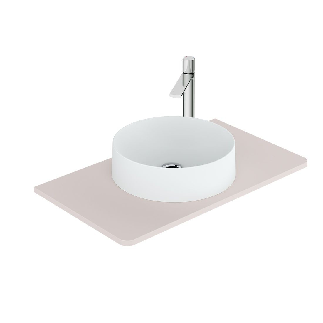Cameo by Vado Worktop for 800mm Vanity Unit Pink Clay (Basin & Brassware NOT Included) [CAM-WT8-PC]