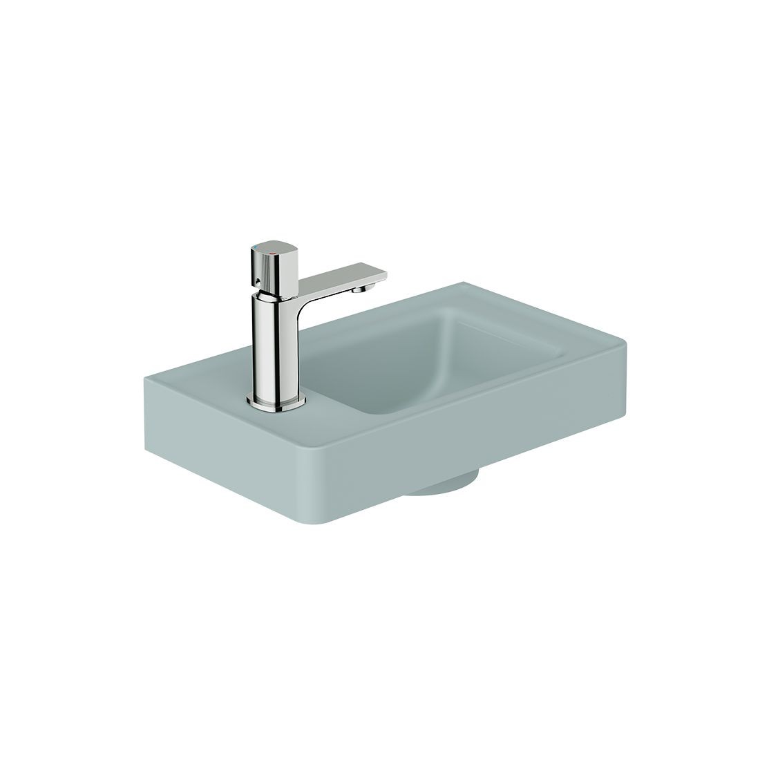 Cameo by Vado Left Hand Cloakroom Basin 400mm (1 Taphole) Cove Blue (Brassware NOT Included) [CAM-BM4L-CB]