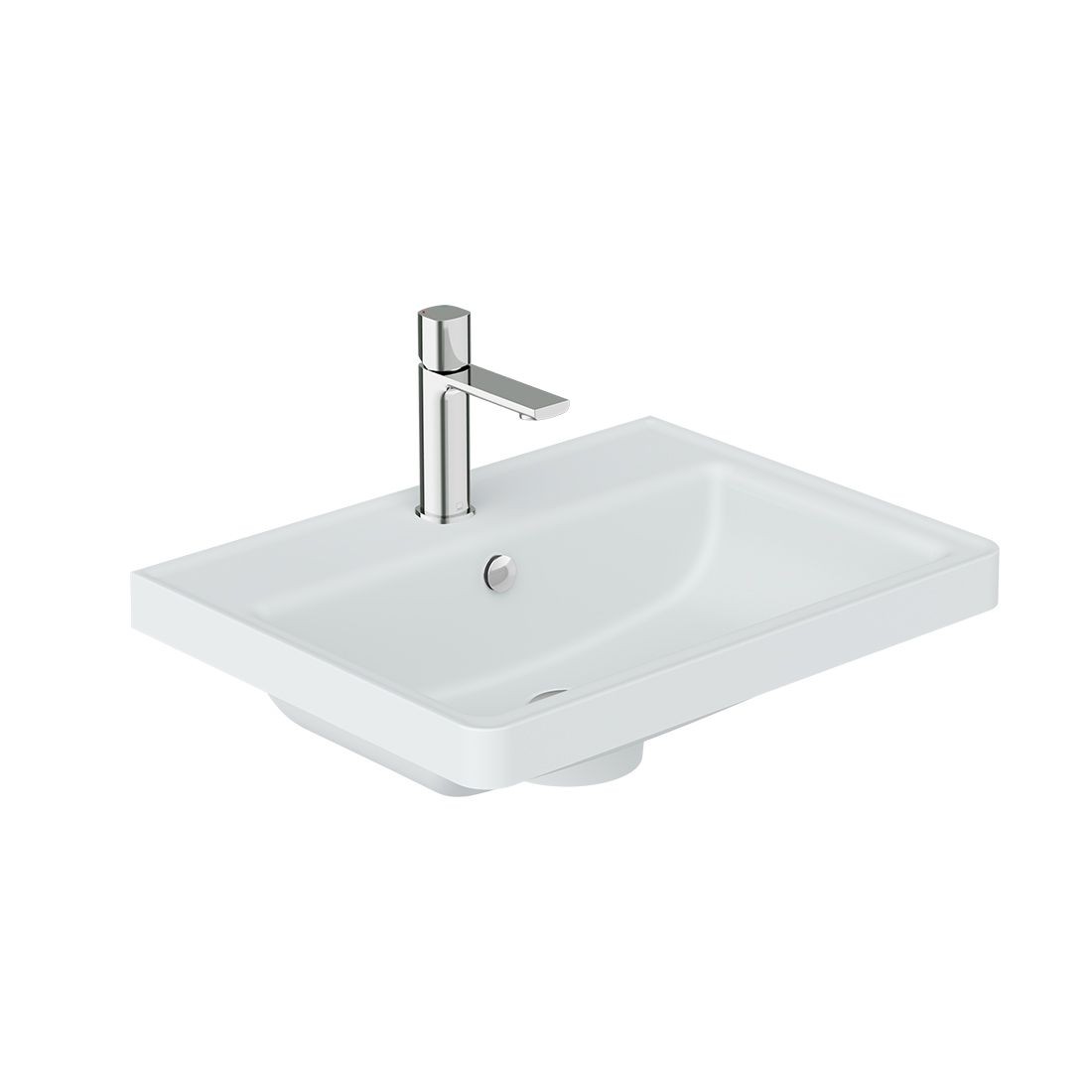 Cameo by Vado Vanity Basin 600mm (1 Taphole) Arctic White (Brassware NOT Included) [CAM-BM6-AW]