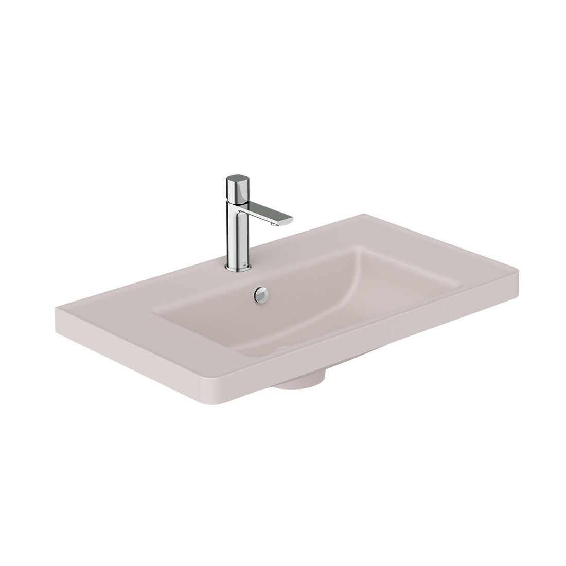 Cameo by Vado Vanity Basin 800mm (1 Taphole) Pink Clay (Brassware NOT Included) [CAM-BM8-PC]