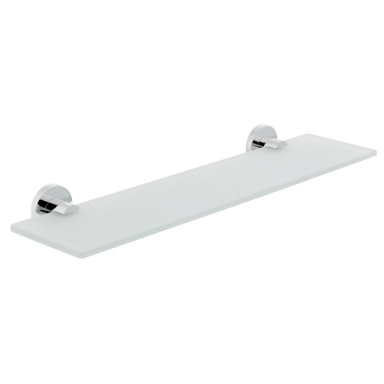 Vado Elements Frosted Glass Shelf 558mm (22 inch) Chrome [ELE-185-C/P]