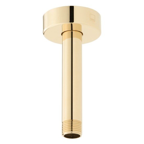 Individual by Vado Ceiling Mounted Shower Arm 100mm (4 inch) Round Bright Gold [IND-CMA/RO/4IN-BG]