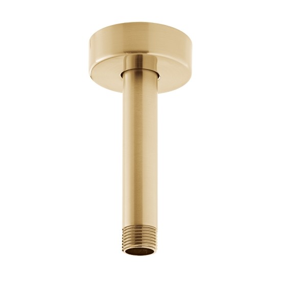 Individual by Vado Ceiling Mounted Shower Arm 100mm (4 inch) Round Brushed Gold [IND-CMA/RO/4IN-BRG]