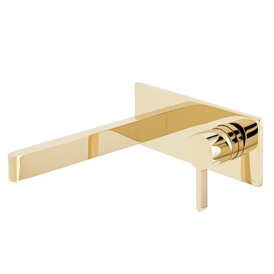 Individual by Vado Edit Wall Mounted Basin Mixer Tap with 200mm Spout Bright Gold [IND-EDI109S/A-BG]