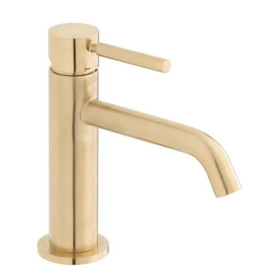 Individual by Vado Origins Slimline Mono Basin Mixer Tap (Single Taphole) Brushed Gold [IND-ORI200/SB-BRG]